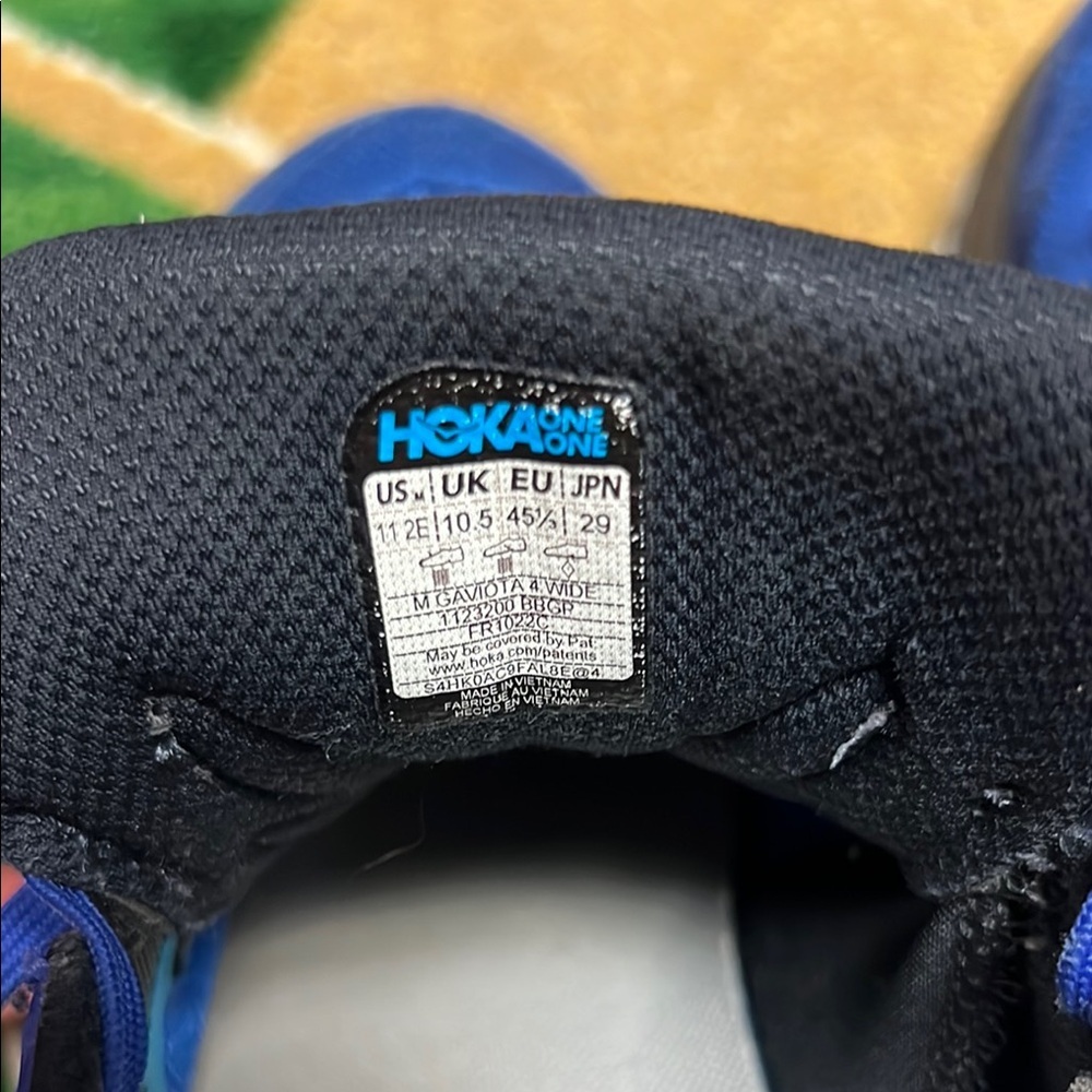 Hoka One One Gaviota 4 Blue Graphite Mens Size 11 Blue White Running Shoes - Picture 5 of 5